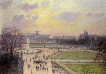el bassin des tuileries tarde 1900 Camille Pissarro Pinturas al óleo